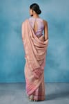 Shop_Dressfolk_Multi Color Linen Woven Zari Stripe Sundazed Handloom Saree  _at_Aza_Fashions