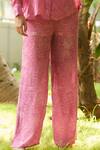 Buy_Ankita Dharman_Pink 100% Viscose Georgette Printed Floral Ash Rose Pant _Online_at_Aza_Fashions