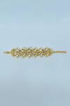 Just Shradhas_Gold Plated Pearls, Beads Kundan Embellished Bracelet _Online_at_Aza_Fashions