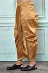 Buy_Aryavir Malhotra_Gold Dupion Art Silk Plain Solid Kurta And Dhoti Pant Set _Online_at_Aza_Fashions