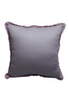 Shop_La Paloma_Grey Velvet Box Pattern Square Cushion Cover_at_Aza_Fashions