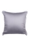 Shop_La Paloma_Grey Velvet Square Box Pattern Cushion Cover_at_Aza_Fashions