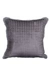 Buy_La Paloma_Grey Velvet Square Box Pattern Cushion Cover_Online_at_Aza_Fashions