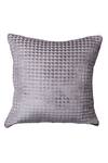 Buy_La Paloma_Grey Velvet Geometric Pattern Cushion Cover_at_Aza_Fashions