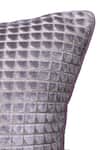 La Paloma_Grey Velvet Geometric Pattern Cushion Cover_Online_at_Aza_Fashions