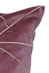 Shop_La Paloma_Pink Velvet Embroidery Square Shaped Cushion Cover_at_Aza_Fashions