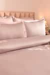 La Paloma_Beige 100% Tencel Embroidery Border Placement Duvet Cover Set_Online_at_Aza_Fashions