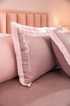 Shop_La Paloma_Beige 100% Tencel Embroidery Border Placement Duvet Cover Set _Online_at_Aza_Fashions