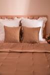 Buy_La Paloma_Brown 100% Tencel Quilted Bedspread Set _at_Aza_Fashions