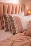 Buy_La Paloma_Peach Velvet Pinch Quilt Bedspread Set_Online_at_Aza_Fashions