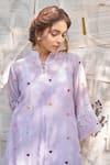 Buy_NAAZ BY NOOR_Purple Cotton Chanderi Embroidered And Embellished Thread Heart Kurta & Pant Set 