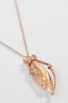 Outhouse_Pink Mother Of Pearl Le Palm Serefina Pendant Necklace_Online_at_Aza_Fashions