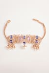 Buy_Outhouse_Pink Carved Stones Le Palmetto Embellished Choker Necklace_at_Aza_Fashions