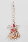 Buy_Outhouse_Pink Natural Pearls Le Palm Fish Embellished Maangtikka _at_Aza_Fashions