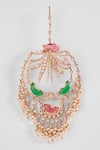 Buy_Outhouse_Pink Natural Pearls Palm Le Grande Embellished Maangtikka _at_Aza_Fashions