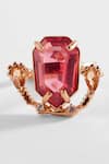 Buy_Outhouse_Pink Carved Stones The Faena Embellished Ring_at_Aza_Fashions
