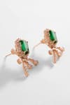 Shop_Outhouse_Green Carved Stones The Faena Stud Earrings _at_Aza_Fashions