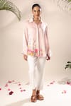 Buy Kyra By Nina + Deepika Pink Modal, Satin Collared Take Me To The Dreamland Hand Painted Shirt at Aza Fashions Buy_Kyra By Nina + Deepika_Pink Modal, Satin Collared Take Me To The Dreamland Hand Painted Shirt _at_Aza_Fashions