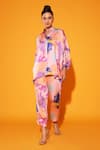 Buy Kyra By Nina + Deepika Multi Color Modal, Satin Collared Shirt And Pant Set Online at Aza Fashions Buy_Kyra By Nina + Deepika_Multi Color Modal, Satin Collared Shirt And Pant Set _Online_at_Aza_Fashions