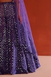 Buy_Angad Singh_Purple Raw Silk Embroidery Mirror Sweetheart Neck Bridal Lehenga Set _Online_at_Aza_Fashions