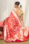 Buy_Five Point Five_Pink Silk Embroidery Turvi Jhoomar Jaal Handwoven Saree With Running Blouse _Online_at_Aza_Fashions