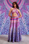 Shop_Dash and Dot_Multi Color 100% Polyester Printed Architectural Skirt And Top Set  