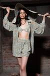 Therealb_Multi Color 100% Viscose Printed Marble Shirt Collar Gypsy Soul And Shorts Set _Online_at_Aza_Fashions