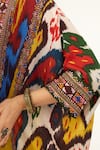 Buy_Rajdeep Ranawat_Multi Color Silk Print Abstract Round Collar Chanel Tunic 