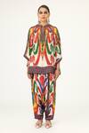 Rajdeep Ranawat_Multi Color Satin Maimouna Printed Turkish Pant_Online_at_Aza_Fashions