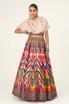 Buy_Rajdeep Ranawat_Multi Color Satin Varsha Leela Printed Skirt And Top Set_at_Aza_Fashions