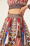 Shop_Rajdeep Ranawat_Multi Color Scuba Varsha Leela Paisley Print Skirt Top Set_Online_at_Aza_Fashions