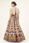 Shop_Rajdeep Ranawat_Beige Satin Varsha Leela Paisley Print Skirt And Top Set_at_Aza_Fashions
