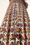 Rajdeep Ranawat_Beige Satin Varsha Leela Paisley Print Skirt And Top Set_at_Aza_Fashions