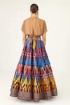 Shop_Rajdeep Ranawat_Multi Color Satin Varsha Leela Floral Print Skirt And Top Set_at_Aza_Fashions
