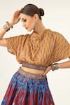 Rajdeep Ranawat_Multi Color Satin Varsha Leela Floral Print Skirt And Top Set_at_Aza_Fashions