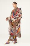 Rajdeep Ranawat_Multi Color Kota Silk Behroom Floral And Paisley Print Dupatta_Online_at_Aza_Fashions