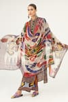 Buy_Rajdeep Ranawat_Multi Color Kota Silk Behroom Floral And Paisley Print Dupatta_Online_at_Aza_Fashions