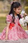 The Pony & Peony Co._Red Cotton Floral Pattern Dress _Online_at_Aza_Fashions