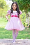 Buy_The Pony & Peony CO._Pink Cotton Bows Ballerine Butterfly Print Dress _at_Aza_Fashions
