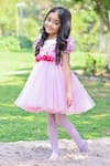 The Pony & Peony CO._Pink Cotton Bows Ballerine Butterfly Print Dress _at_Aza_Fashions