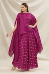 Buy_Pinki Sinha_Pink Silk Woven Geometric Boat Handloom Lehenga Skirt And Cape Set For Women_at_Aza_Fashions