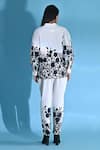 Jyoti Sachdev Iyer_White Cotton Bandeau Neck Floral Print Top And Trouser Set _Online_at_Aza_Fashions