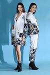Jyoti Sachdev Iyer_White Cotton, Bamboo Embroidery Sweetheart Floral Print Jacket And Trouser Set _at_Aza_Fashions