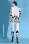 Jyoti Sachdev Iyer_White Cotton Bandeau Neck Floral Print Top And Trouser Set _Online_at_Aza_Fashions