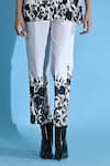 Buy_Jyoti Sachdev Iyer_White Cotton Bandeau Neck Floral Print Top And Trouser Set _Online_at_Aza_Fashions
