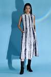Buy_Jyoti Sachdev Iyer_White Cotton Bandeau Neck Abstract Print Pintuck Dress _at_Aza_Fashions