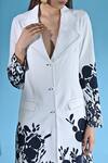 Shop_JYOTI SACHDEV IYER_White Bamboo Printed Floral Lapel Shirt Dress _at_Aza_Fashions