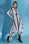 Buy_JYOTI SACHDEV IYER_White Cupro Printed Stripe V Neck Kaftan _Online_at_Aza_Fashions