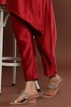 Palak Khandelwal Red Chanderi Stones Collared Embroidered Kurta And Pant Set Online at Aza Fashions Palak Khandelwal_Red Chanderi Stones Collared Embroidered Kurta And Pant Set _Online_at_Aza_Fashions
