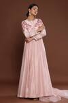 Buy Palak Khandelwal Pink Chanderi, Organza Pearls, Sleeve Hand Embroidered Anarkali With Dupatta Online at Aza Fashions Buy_Palak Khandelwal_Pink Chanderi, Organza Pearls, Sleeve Hand Embroidered Anarkali With Dupatta _Online_at_Aza_Fashions